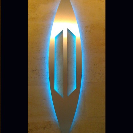 Applique murale bouclier urbain blue