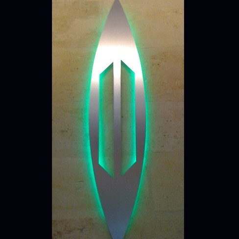 Applique murale bouclier urbain green