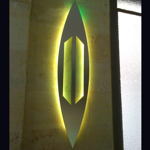 Applique murale bouclier urbain yellow