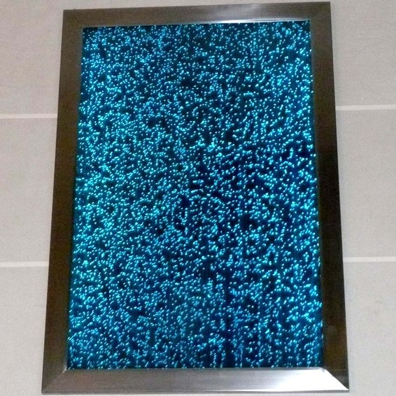 Mur de bulles 1500 bleu gros plan